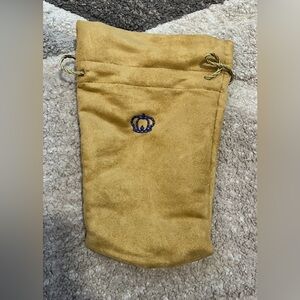 CROWN ROYAL SPECIAL RESERVE EDITION TAN SUEDE BOTTLE BAG.